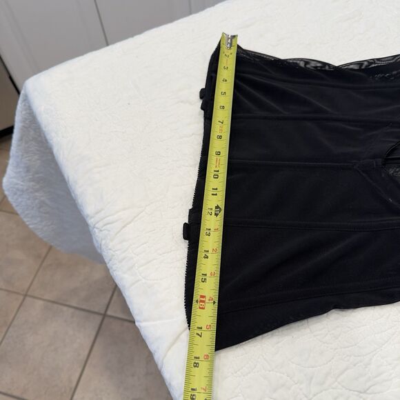 frederick of hollywood Modern Love Corset Black Zipper /hooks Vintage Y2K - Picture 8 of 9